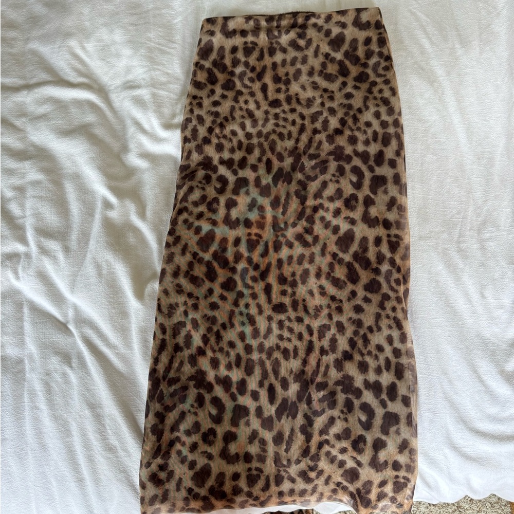 Cheetah maxi/midi skirt